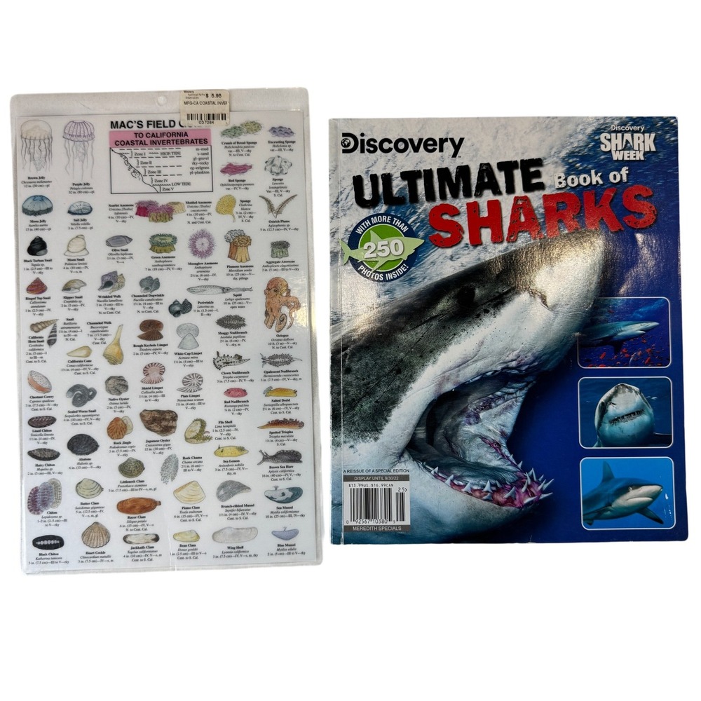 Discovery Ultimate Book‎ of Sharks & Mac's Field Guide California Invertebrates